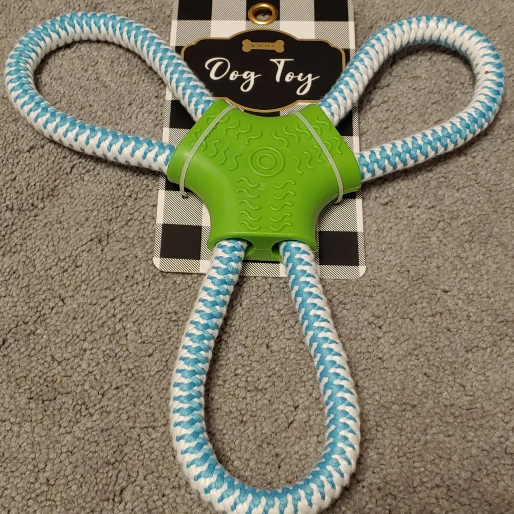 Woof Dog Toy. Blue. White. Green SALE SALE